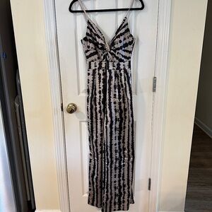 Smoke Boutique Tie-Dye Twist Front Wide Leg Jumpsuit | Size Small